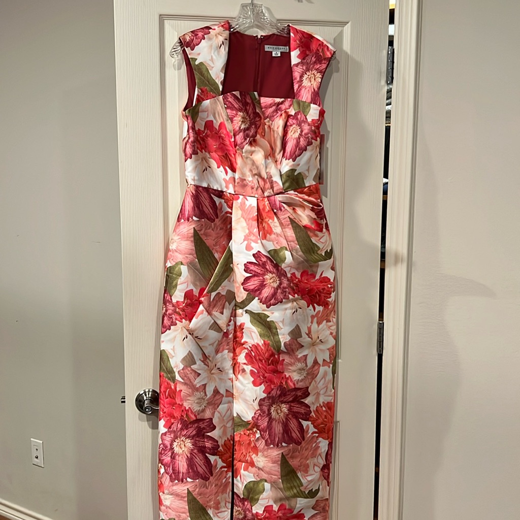 Nwt Kay Unger Dominique Pleated Gown / Dress